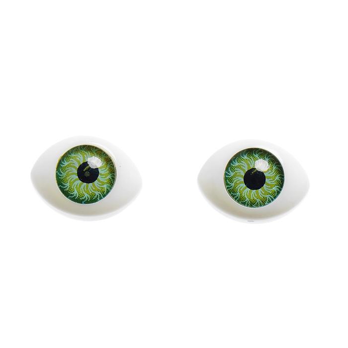 Глаза,размер радужки 7 мм, цвет зелёный, цена за пару 