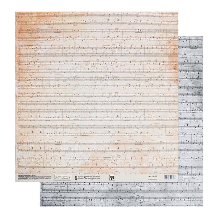 Бумага для скрапбукинга «Симфония», 30.5 × 32 см, 190 гм
