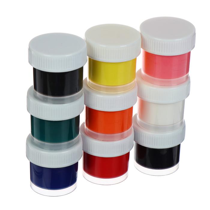 Краски для ткани акрил, набор 9 цветов по 15 мл «Луч»  