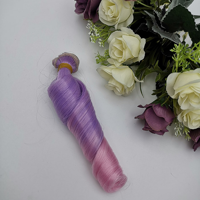Трессы для кукол локоны фиолетовый цвет №10 амбре 