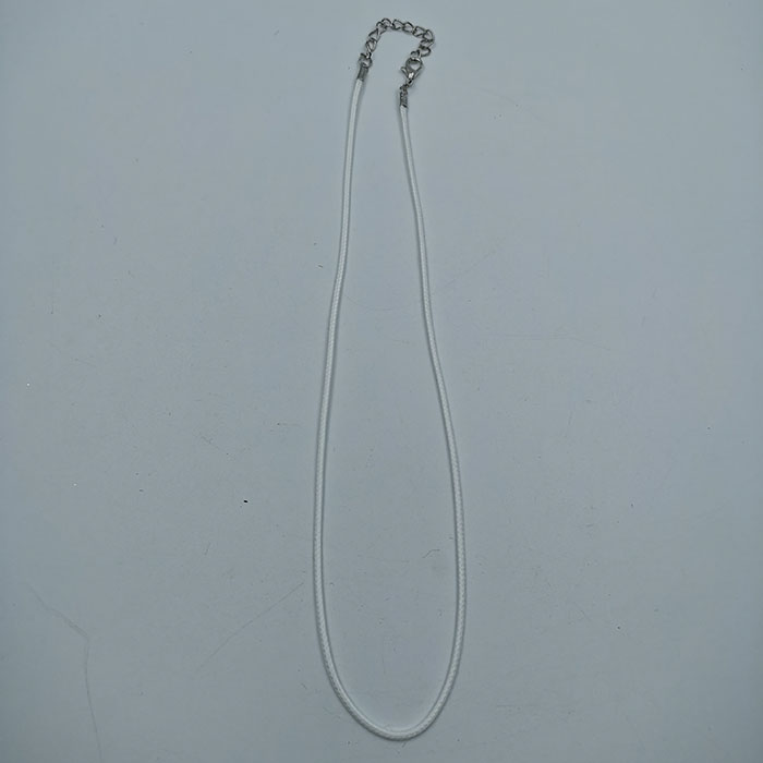 Шнурок вощёный, 50 см с удлинителем, цвет белый