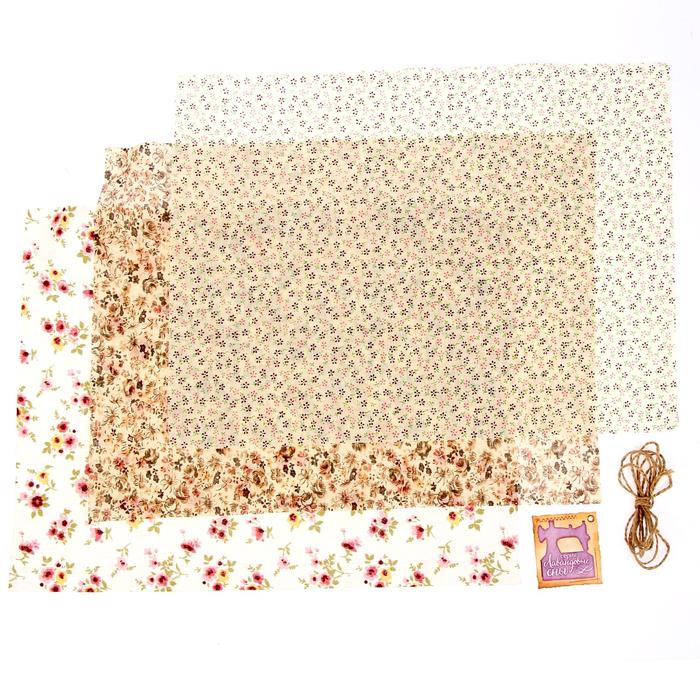 Набор ткани для пэчворка (3 шт) «Летний день», 30 × 40 см - 1