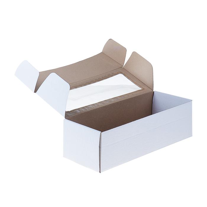 Коробка самосборная, с окном, белая, 16 х 35 х 12 см  - 1