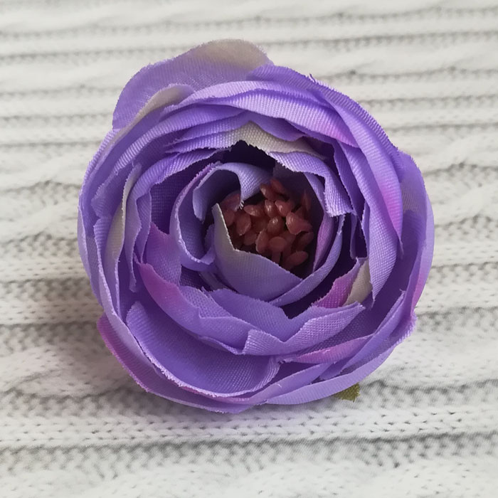 Тканевый цветок, пион сиреневый, 4 см    