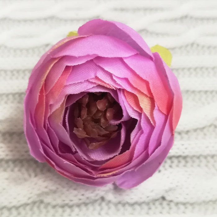 Тканевый цветок, пион "Розовый градиент", 4 см    