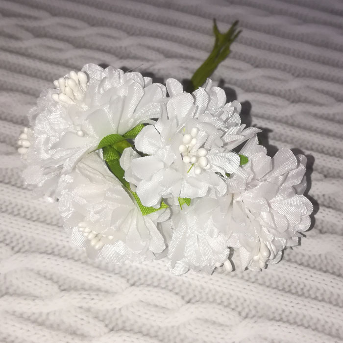 Букет цветов из ткани, цвет белый, размер головки 2 см