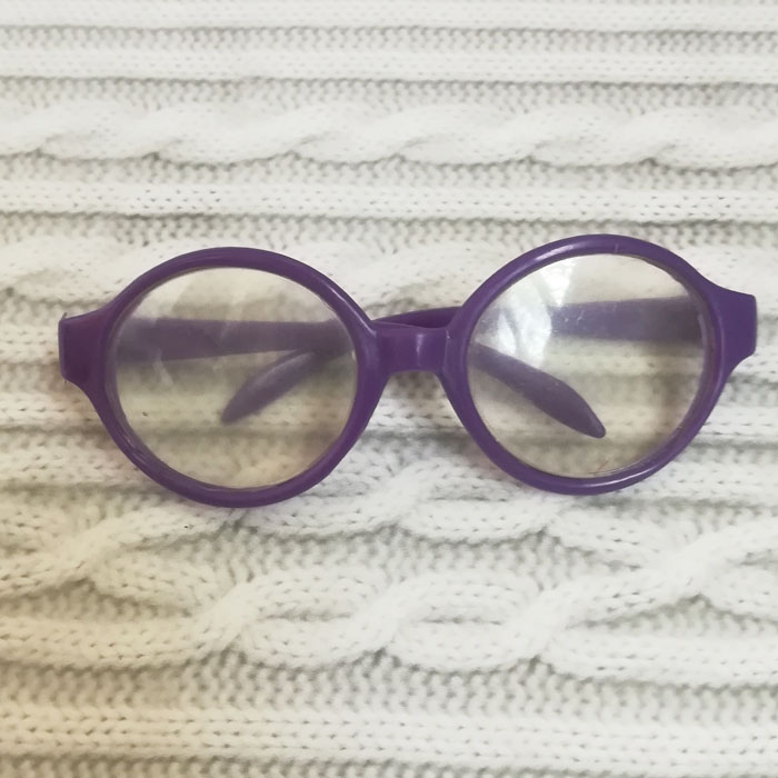 Очки для куклы-снежки фиолетовые,8 см 