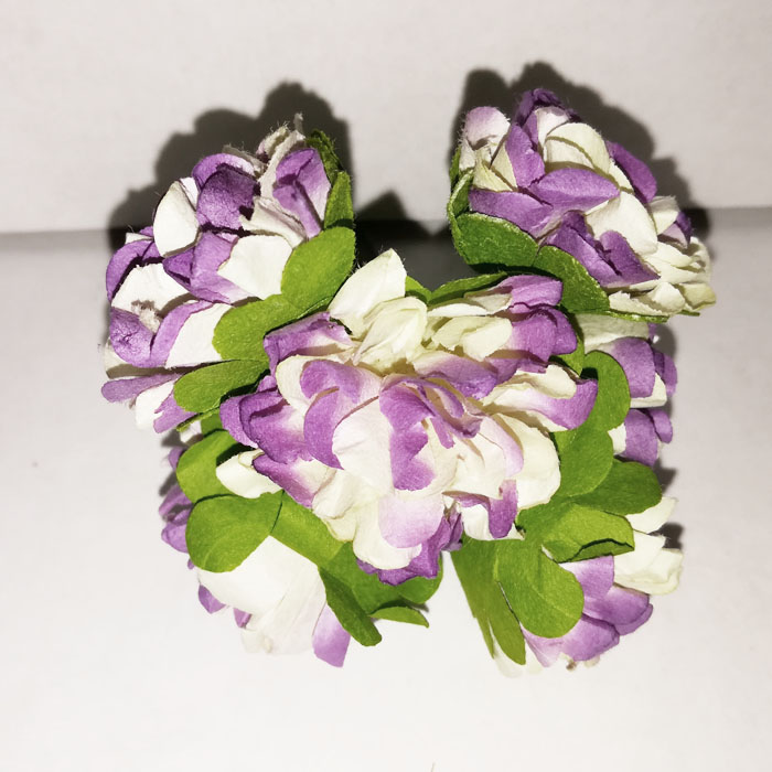 Букет бумажных пионов сиреневого цвета ,размер цветка 3 см   (2) - 1