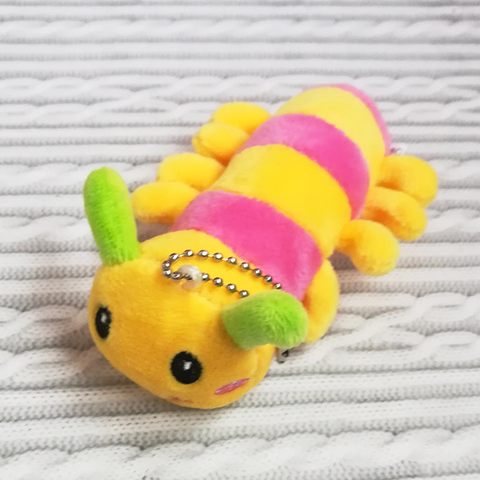 Игрушка для кукол "Гусеница с розовыми полосками",12 см  