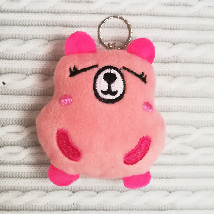 Игрушка для кукол "Кошечка розовая вышивкой",8 см  