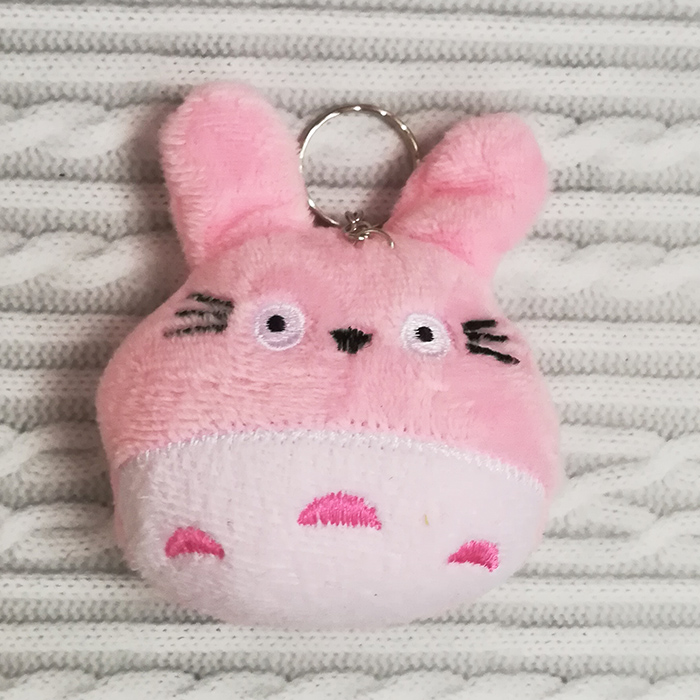 Игрушка для кукол "Мордочка зайчика розовая с вышивкой",8 см   