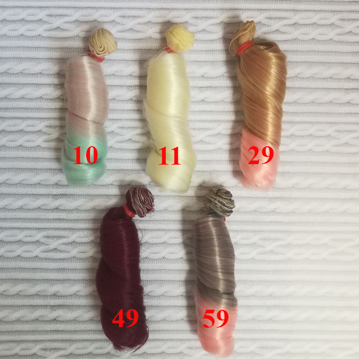 Трессы для кукол волнистые цвет №49  - 1