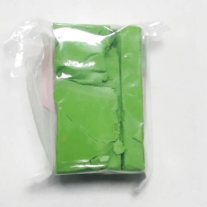 Новый материал!Глина полимерная запекаемая ,гибкая резина после запекания, цвет травяной зеленый 30 гр