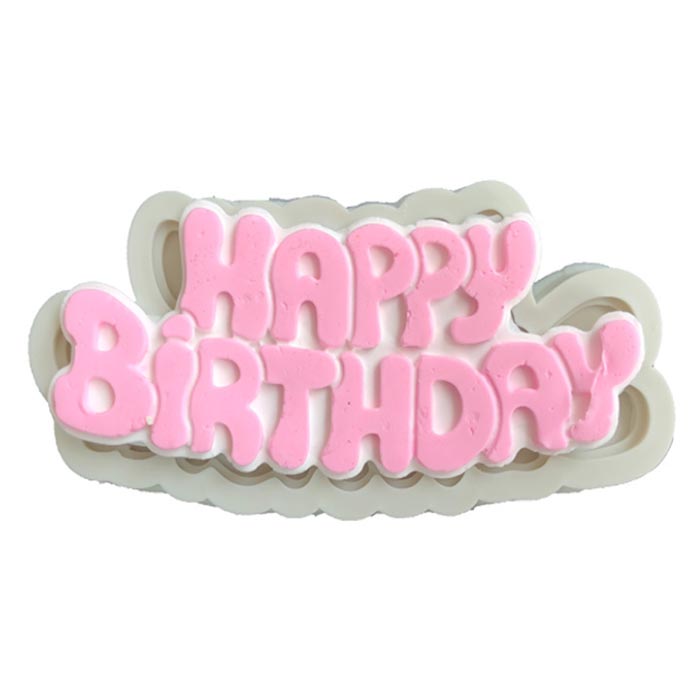 Молд силиконовый "Happy birthday" 12.8*5.5 см 