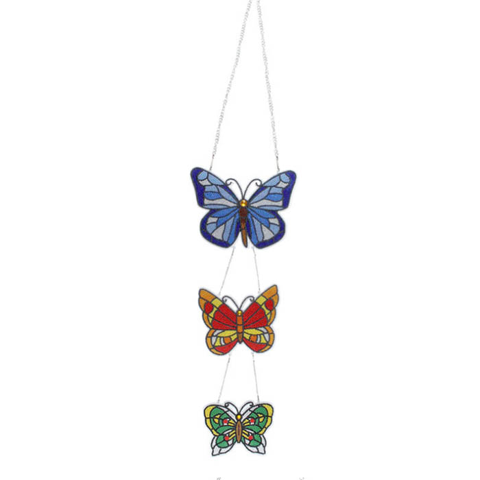 Набор для создания большого подвесного панно "Три бабочки" из страз  