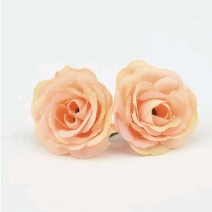 Тканевый цветок роза, светло-персиковый,3 см   