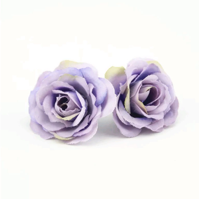 Тканевый цветок роза, сиреневый градиент,3 см    