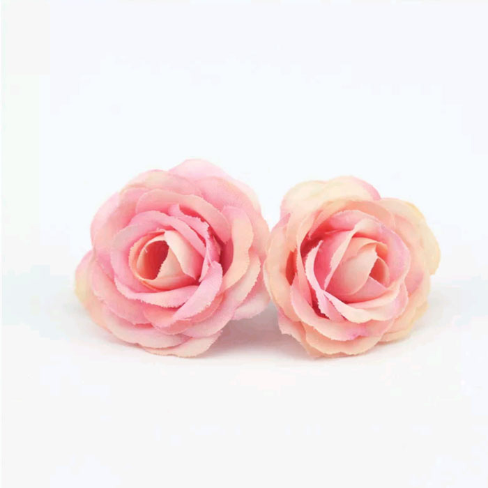 Тканевый цветок роза, розовый градиент,3 см   