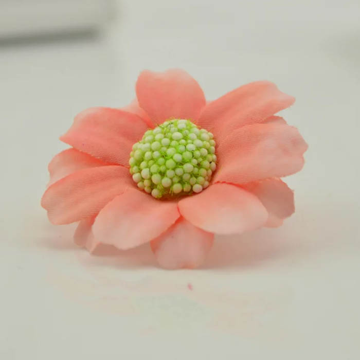 Тканевый цветок цвет коралловый градиент,4 см   