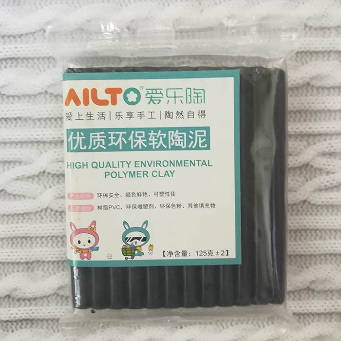 Полимерная глина запекаемая AILTO черный ,125 гр