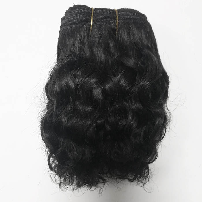 Волосы ангорской козы на трессах кудрявые цвет черный, 20 гр  