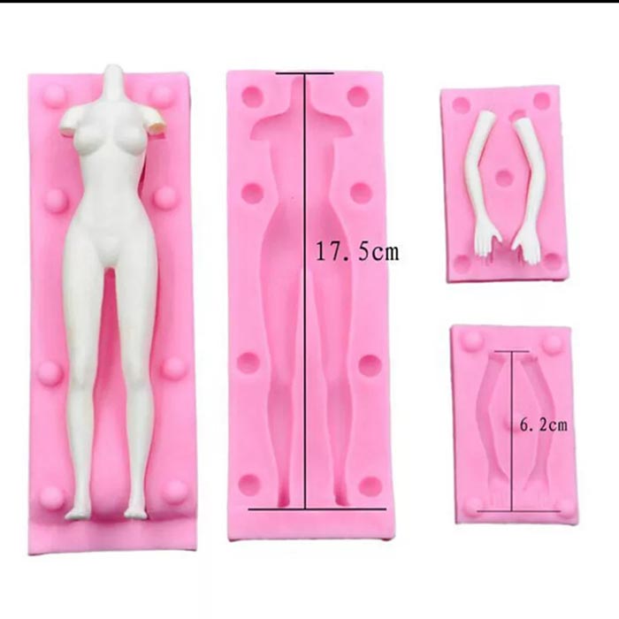 Набор молдов  "Женская фигура 3D"  высота 17 см