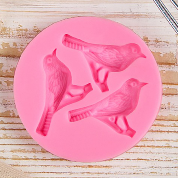 Молд силиконовый «Три птицы», 6,5×1,1 см (3)