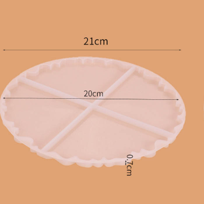 Молд силиконовый 4 жеода на круглом молде 21 см (2) - 1