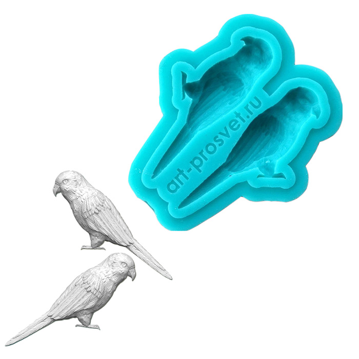 Молд силиконовый ПроСвет "Птица попугай XS" 3.5х2.5 см