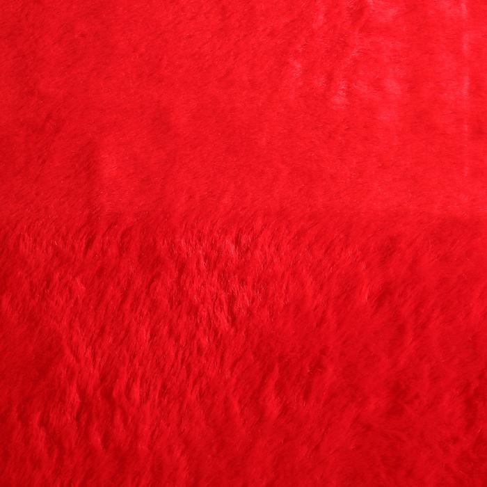 Мех искусственный, размер 40×50 см, цвет красный