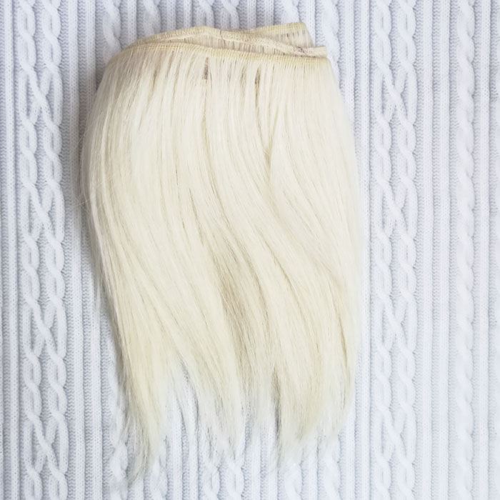 Волосы ангорской козы на трессах прямые блонд,20 гр 