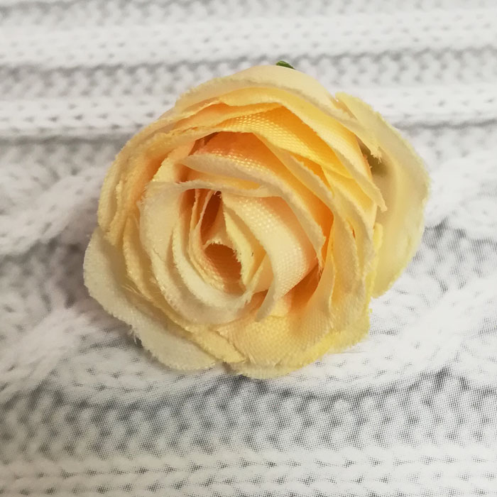 Тканевый цветок, роза "Шампань",3 см  