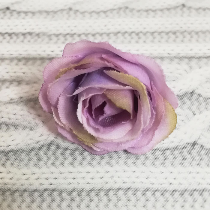 Тканевый цветок, роза "Аметист",3 см    