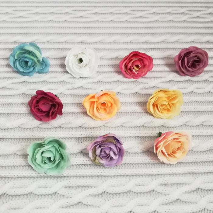 Набор тканевых цветов №9 , "Розы" ,3 см    