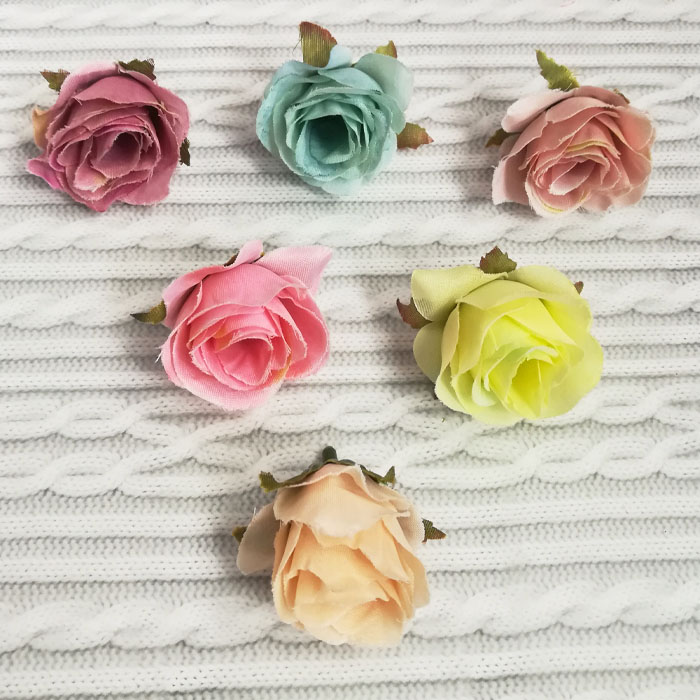 Набор тканевых цветов №8 , "Розы" ,4 см    