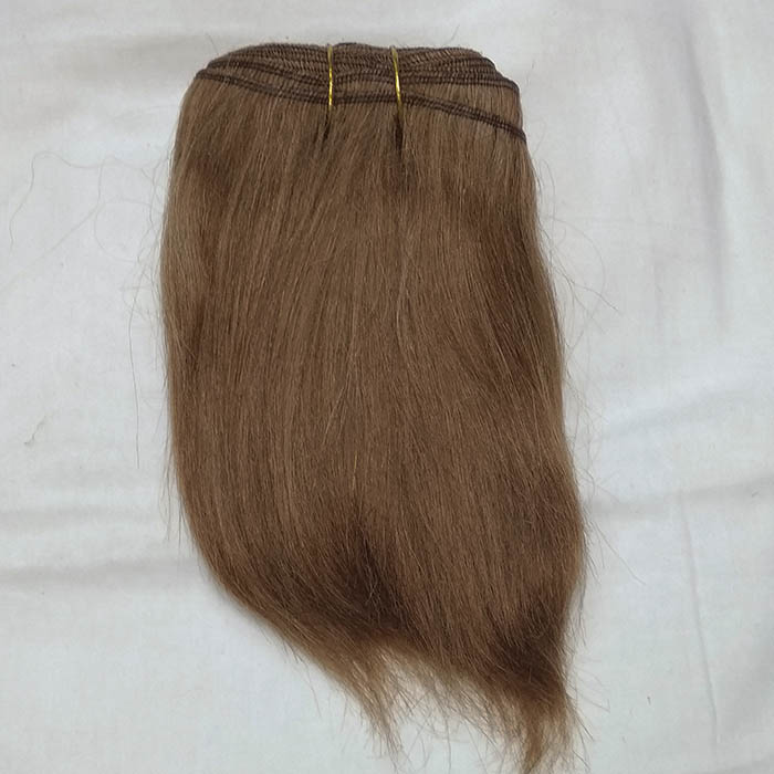 Волосы ангорской козы на трессах прямые цвет темно-русый, 20 гр  