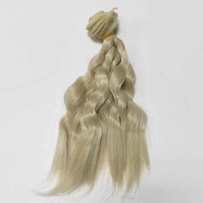 Трессы для кукол волнистые 15 см, блонд 
