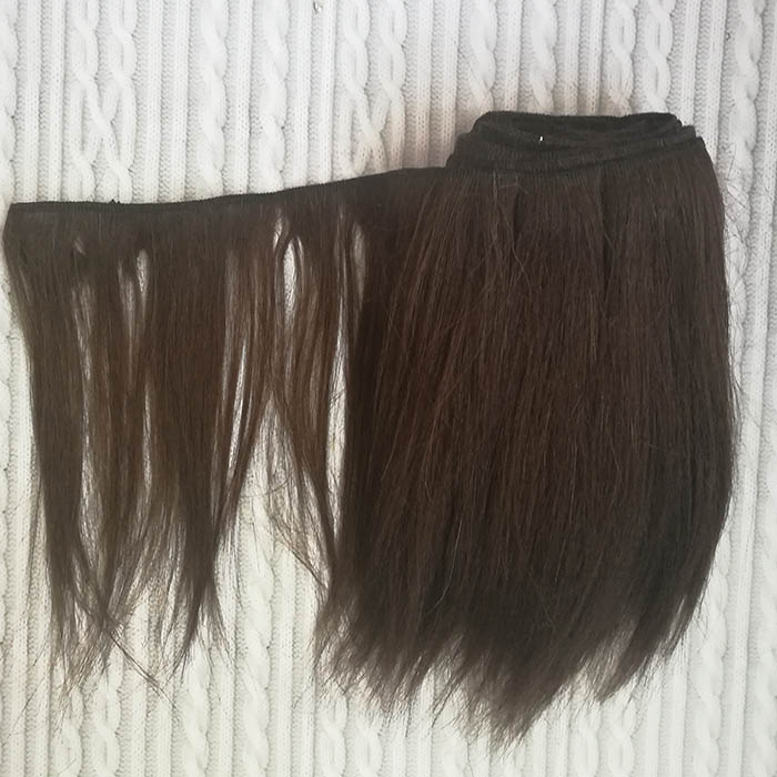 Волосы ангорской козы на трессах прямые цвет темно-каштановый, 20 гр  