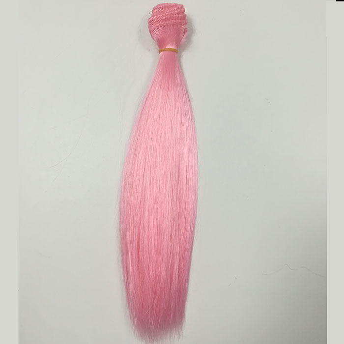 Волосы для кукол LUX прямые розовые ,30см, цена за 1 метр тресса   