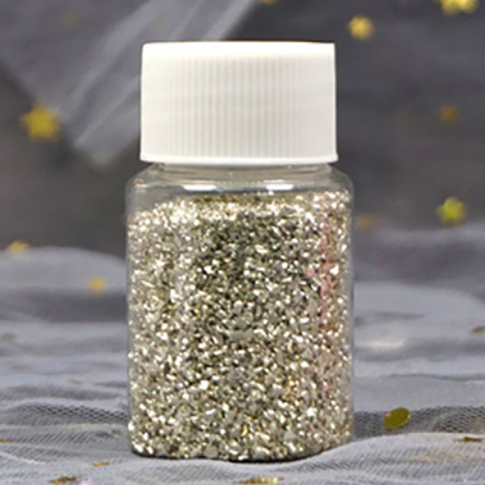 Металлическая крошка в баночке серебрянная для эпоксидной смолы,50 гр
