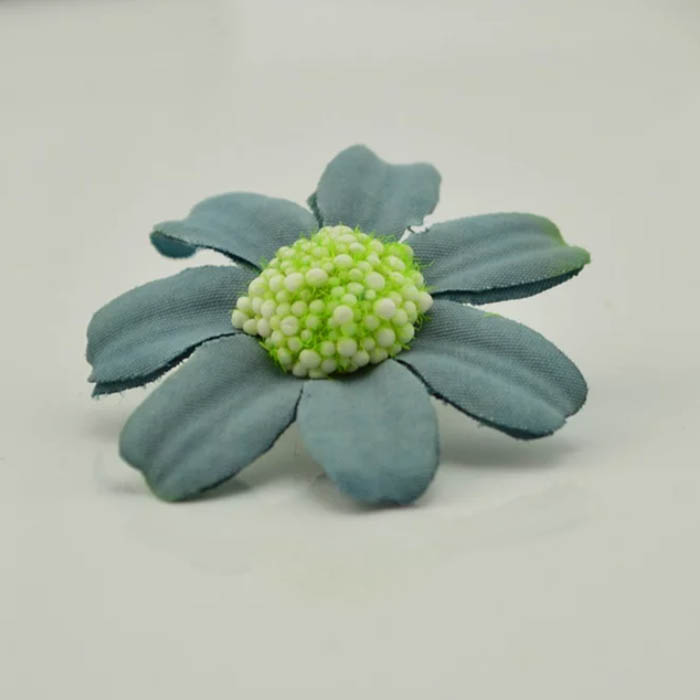 Тканевый цветок цвет серо-голубой,4 см    (2)