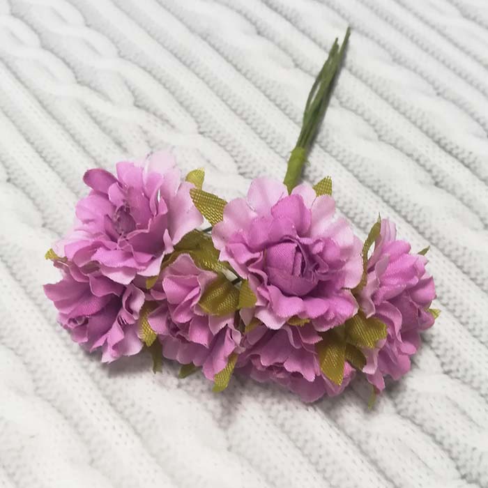 Букет тканевых цветочков сиреневого цвета,3 см 