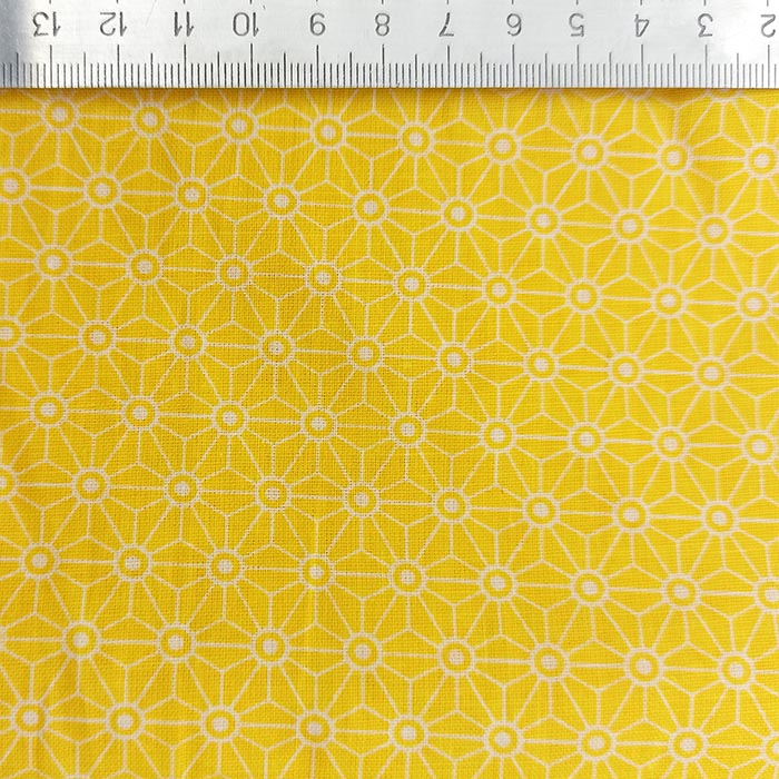 Ткань х/б желтая с геометрическим мелким рисунком 40х50 см  