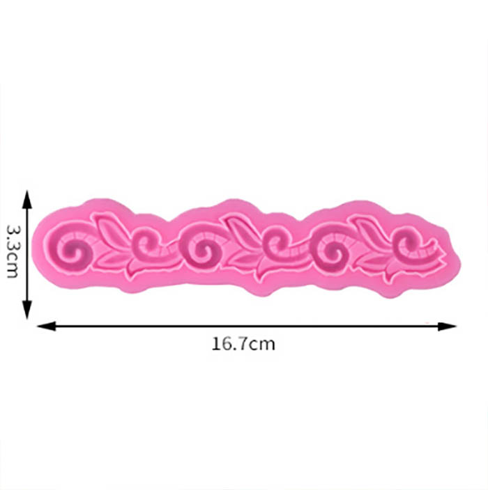 Молд силиконовый бордюр с завитками, 16.7х3.3 см (3) - 1