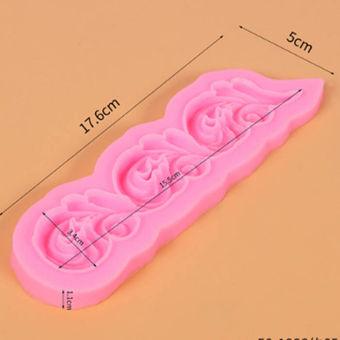 Молд силиконовый  бордюр Завитки большой, 17.6х5 см - 1