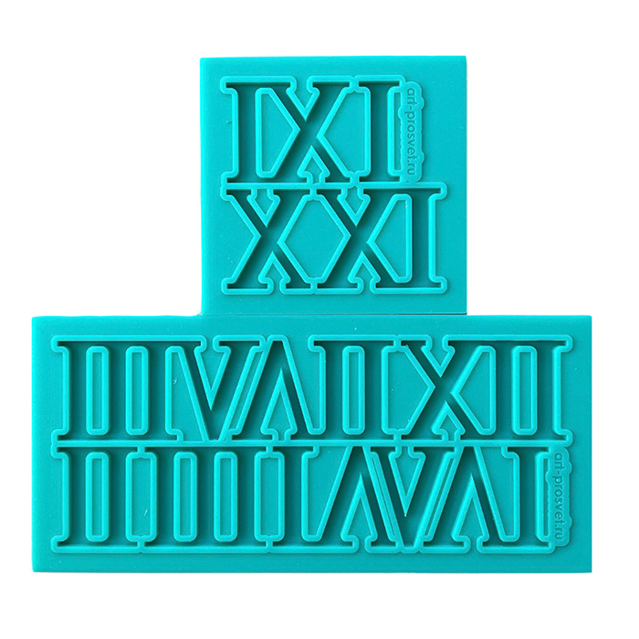 Молд силиконовый ПроСвет "Цифры для циферблата римские XS" 7х12, 7х7 см