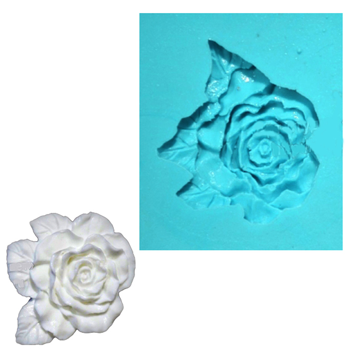 Молд силиконовый ПроСвет "Роза с листиками" 4.5х4.5 см (2)